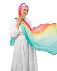 Gradient Chiffon Scarf