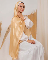 Satin chiffon scarf