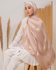 Satin chiffon scarf