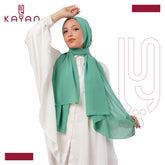 Chiffon Plain Scarf - Seafoam Green
