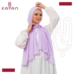 Chiffon Plain Scarf - Lilac