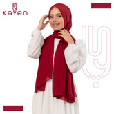Chiffon Plain Scarf - Dark Red