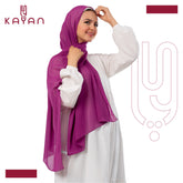 Chiffon Plain Scarf - Purple