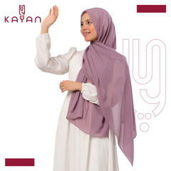 Chiffon Plain Scarf - Dark Mauve