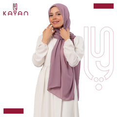 Chiffon Plain Scarf - Dark Mauve