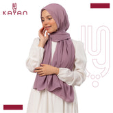 Chiffon Plain Scarf - Dark Mauve