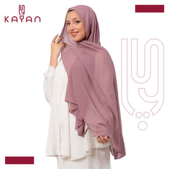 Chiffon Plain Scarf - Mauve