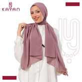 Chiffon Plain Scarf - Mauve