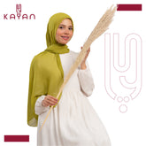 Chiffon Plain Scarf - Dark Lime