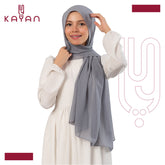 Chiffon Plain Scarf - Cloudy Grey