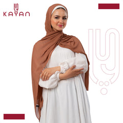 Chiffon Plain Scarf - Peanut Brown