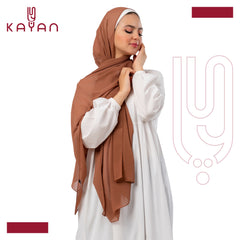 Chiffon Plain Scarf - Peanut Brown
