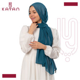 Chiffon Plain Scarf - Teal Blue