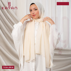 Long Plain Chiffon - Cream Beige