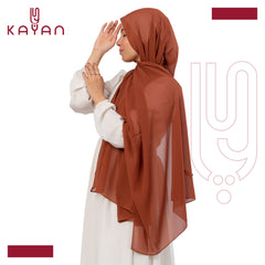 Chiffon Plain Scarf -Camel