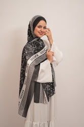 Black Kayan Printed Chiffon