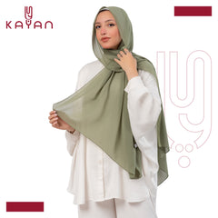 Chiffon Plain Scarf -Sage Green