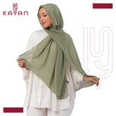 Chiffon Plain Scarf -Sage Green