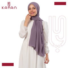 Chiffon Plain Scarf -Mauve