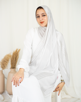 Three Lines Chiffon Scarf - Grey