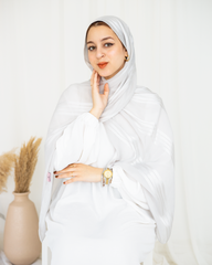 Three Lines Chiffon Scarf - Grey