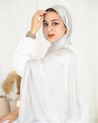 Lined Crinkle Satin – Light Grey