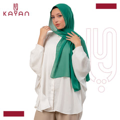 Chiffon Plain Scarf - Green