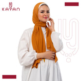 Chiffon Plain Scarf - Gold