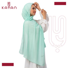 Chiffon Plain Scarf - Aqua