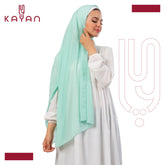 Chiffon Plain Scarf - Aqua