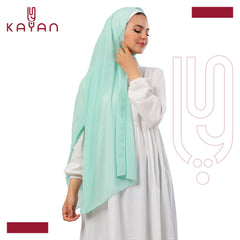 Chiffon Plain Scarf - Aqua