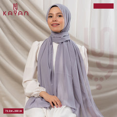 Long Plain Chiffon - Dolphin Grey