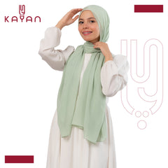 Chiffon Plain Scarf - Mint Green