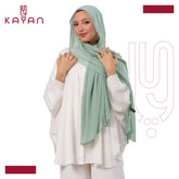 Chiffon Plain Scarf - Dark Mint Green