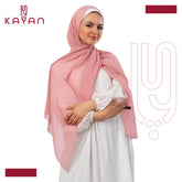 Chiffon Plain Scarf - Flamingo