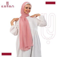 Chiffon Plain Scarf - Flamingo