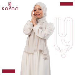 Chiffon Plain Scarf - Pearl