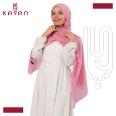 Chiffon Plain Scarf - Pink