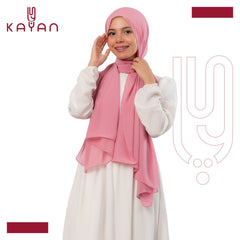 Chiffon Plain Scarf - Pink