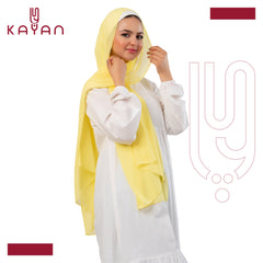 Chiffon Plain Scarf - Yellow