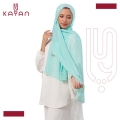 Chiffon Plain Scarf - Mint Blue