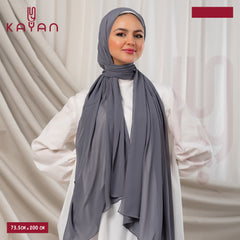 Long Plain Chiffon - Dark Grey