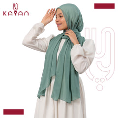 Chiffon Plain Scarf -Sea Green