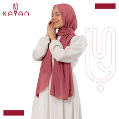 Chiffon Plain Scarf - Garnet Pink