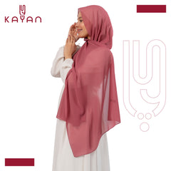 Chiffon Plain Scarf - Garnet Pink
