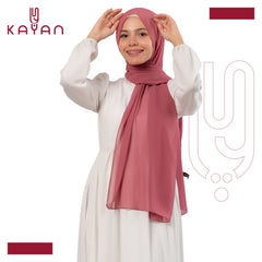 Chiffon Plain Scarf - Garnet Pink