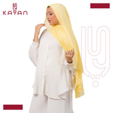 Chiffon Plain Scarf - Canary Yellow