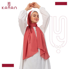 Chiffon Plain Scarf - Desire Red
