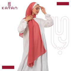 Chiffon Plain Scarf - Desire Red