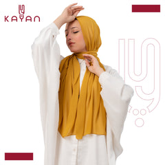 Chiffon Plain Scarf - Dark Mustard